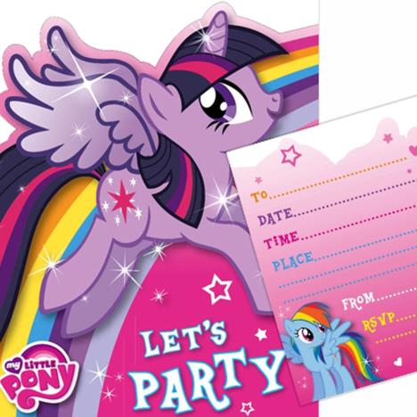 My Little Pony Party Invites Pack of 10 £2.99